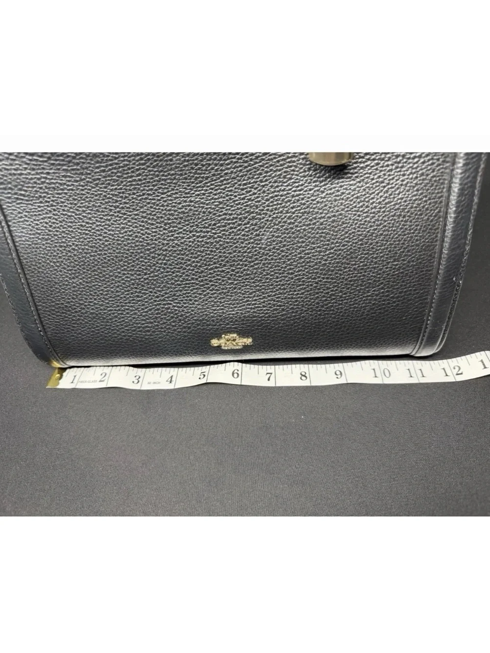 Coach Borough Bag Black Gold Logo Pre-Owned Excellent Conditions - Picture 4 of 5